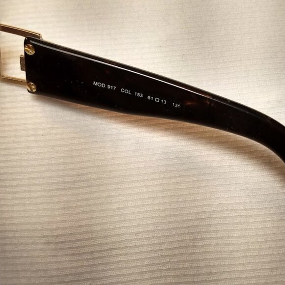 CAZAL Crystal Eyeglass FRAMES ONLY Gold/Brown Made in Germany MOD 917 61/13 135 - Picture 5 of 8